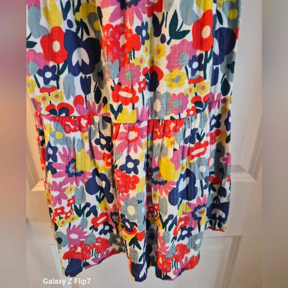 Hanna Andersson, Girls Bright Floral Summer Dress, Size 12Y - Picture 3 of 4
